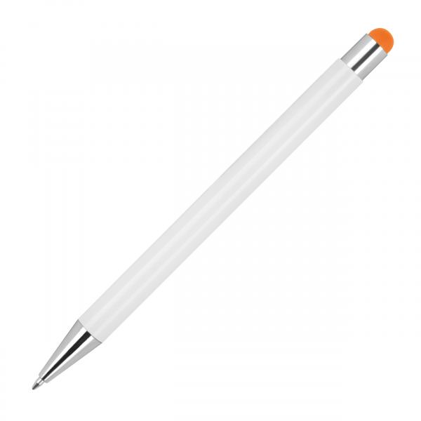 10 Touchpen Kugelschreiber / aus Metall / Stylusfarbe: orange