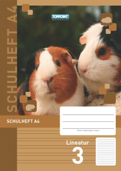 3 Schulhefte DIN A4 Lineatur 3 3.Schuljahr