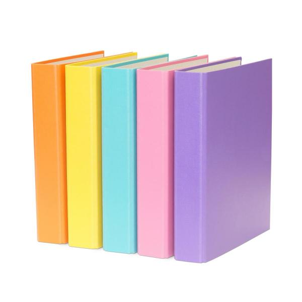 5x Ringbuch / DIN A5 / 4-Ring Ordner / je 1x gelb, lila, türkis, pink und orange