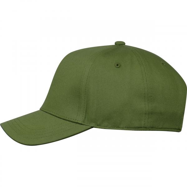 Baumwoll Basecap "CrisMa" 5 Panel / mit Metallverschluss / Farbe: grün (khaki)