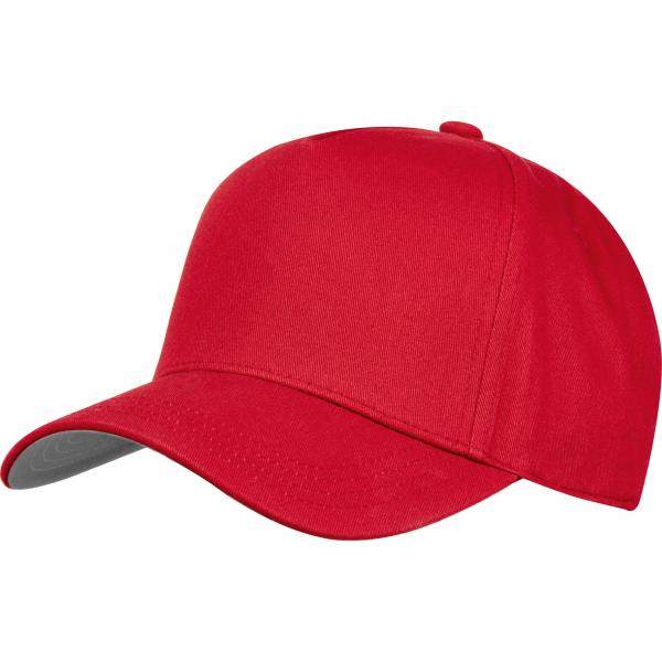 Baumwoll Basecap "CrisMa" 5 Panel / mit Metallverschluss / Farbe: rot