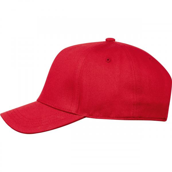 Baumwoll Basecap "CrisMa" 5 Panel / mit Metallverschluss / Farbe: rot