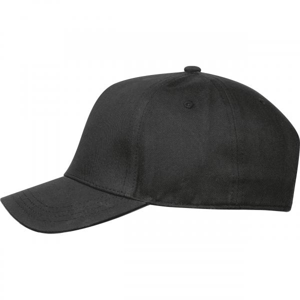 Baumwoll Basecap "CrisMa" 5 Panel / mit Metallverschluss / Farbe: schwarz