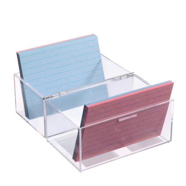 Herlitz Karteikasten / Lernbox / DIN A7 / transparent