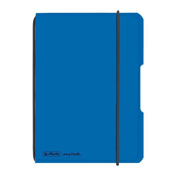 Herlitz Notizheft / DIN A6 / flexibel / 40 Blatt / kariert / Farbe: blau