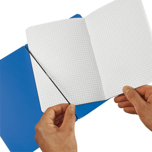 Herlitz Notizheft flex / DIN A4 / je 40 Blatt kariert + liniert / Farbe: blau