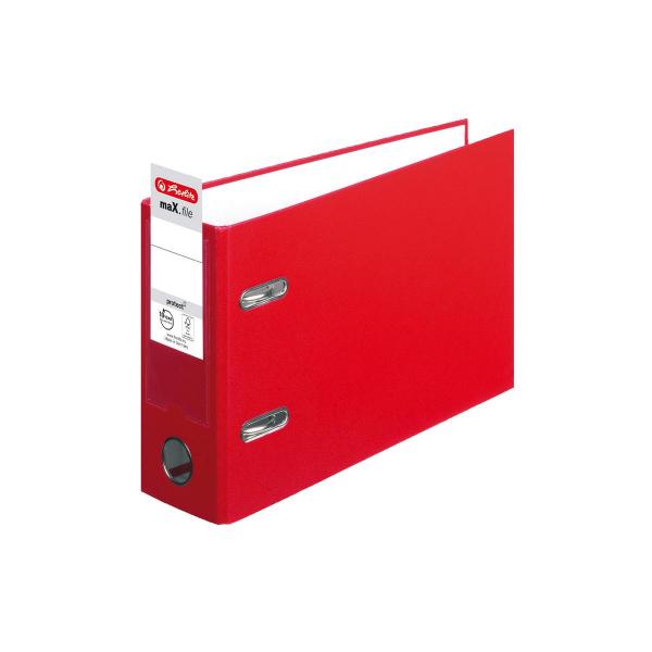 Herlitz Ordner / quer / DIN A5 / 80mm breit / Farbe: rot