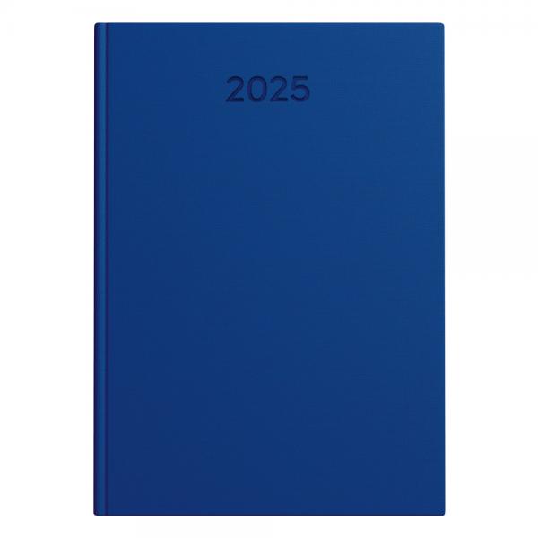 Idena Buchkalender 2025 mit Gravur / Chefkalender / A5 / Farbe: blau