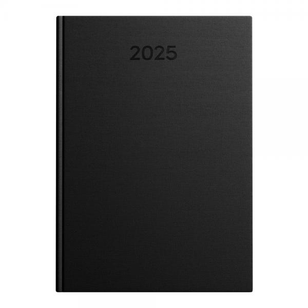 Idena Buchkalender 2025 mit Gravur / Chefkalender / A5 / Farbe: schwarz