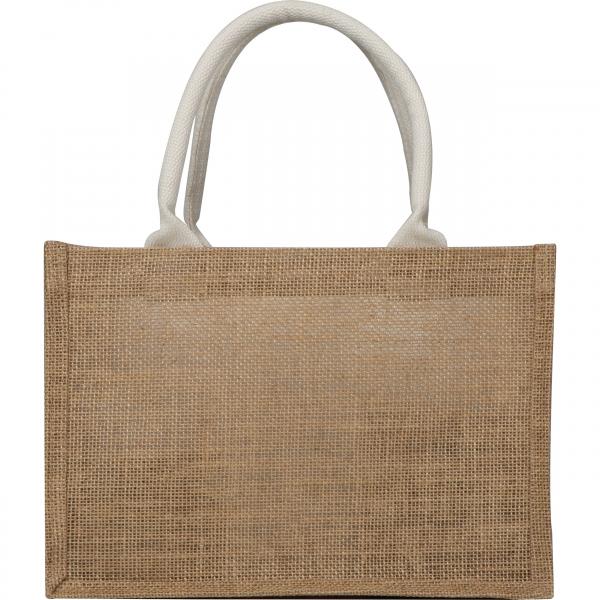 Jute Baumwolltasche zum Ausmalen / Einkaufstasche mit 6 Wachsmalkreiden