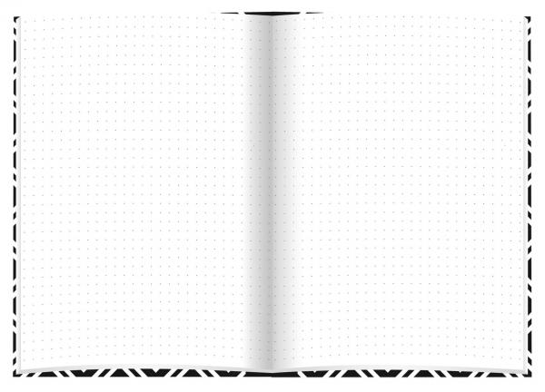 Kladde / Notizbuch / A5 / 96 Blatt / dotted / 70g/m² / "black & white Rhombus"