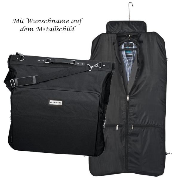 Kleidersack aus Polyester mit Gravur / mit Metallschild