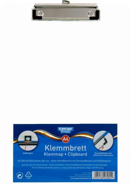 Klemmbrett DIN A4 transparent klar