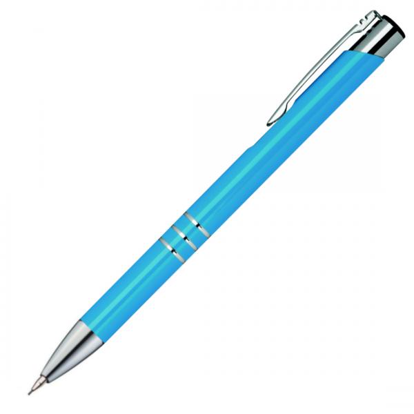 Metall Schreibset / Touchpen Kugelschreiber + Druckbleistift / Farbe: hellblau