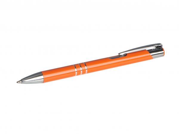 Metall Schreibset / Touchpen Kugelschreiber + Kugelschreiber / orange (matt)