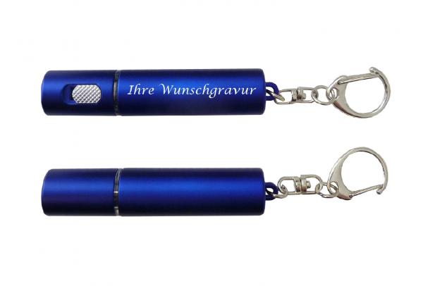 Taschenlampe mit Gravur / aus Metall / Farbe: blau