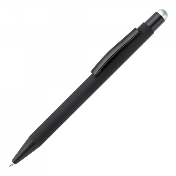 Touchpen Kugelschreiber mit Gravur / aus Metall / Stylusfarbe: silber