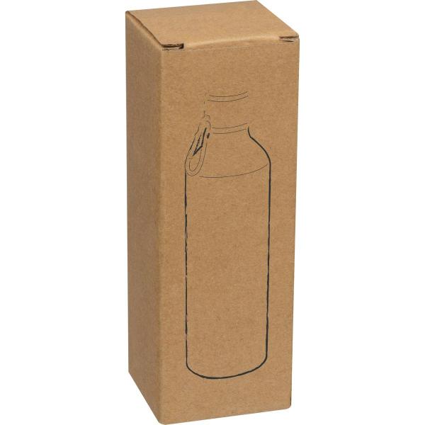 Trinkflasche aus recyceltem Aluminium mit Namensgravur - 750 ml - silbergrau