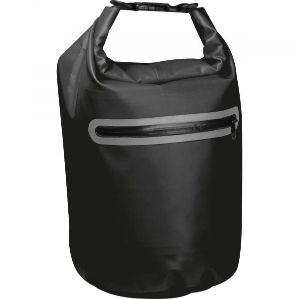 Wasserdichte Kuriertasche mit reflektierendem Streifen / Farbe: schwarz