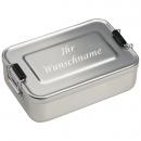 Brotzeitdose mit Gravur / aus Aluminium / Lunchbox / Brotdose