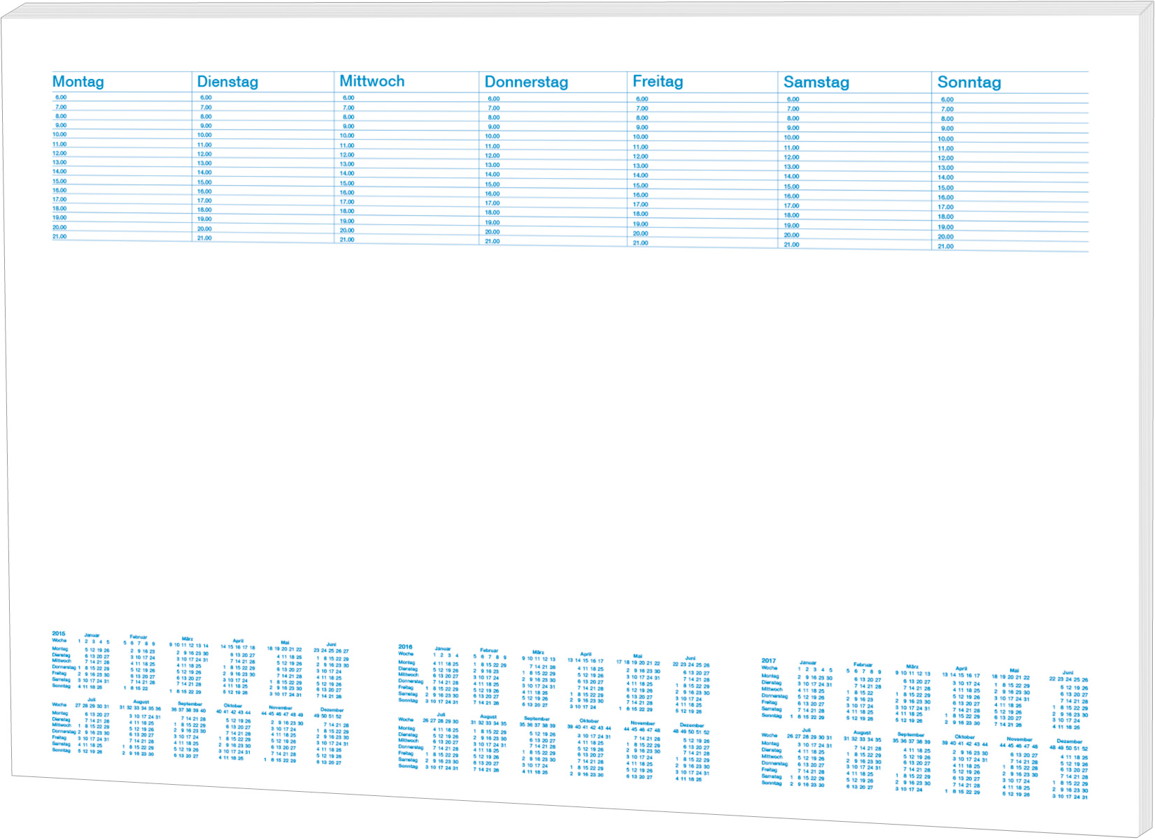 3x Papier Notiz-Schreibtischunterlage / Größe: 48x33cm / 30 Blatt
