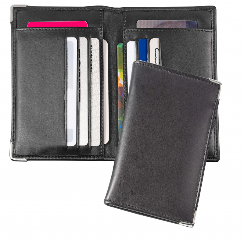 Ausweistasche / Kreditkartenetui / aus Kunstleder / Farbe: schwarz