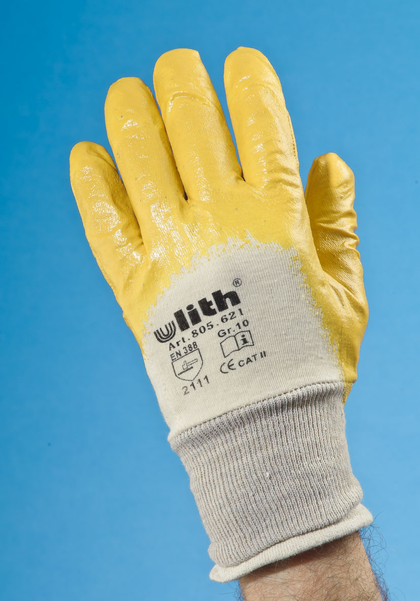 7x Nitril Arbeitshandschuhe Größe: 10 Farbe: gelb