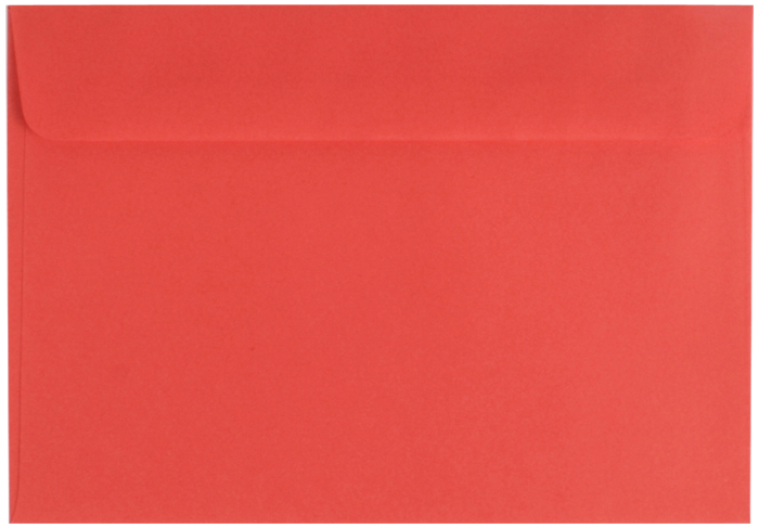 100 farbige Briefumschläge / Din C6 / Farbe: rot