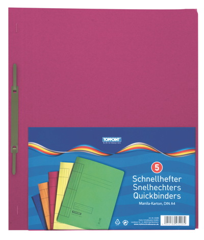 10 (2x 5) Manila Karton Schnellhefter DIN A4 Hefter 250g/m²
