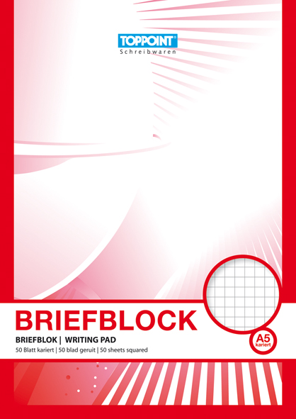 10 Briefblöcke Briefblock kariert DIN A5 Schreibblock
