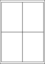 100 Etiketten 25 Blatt DIN A4 99,1 X 139