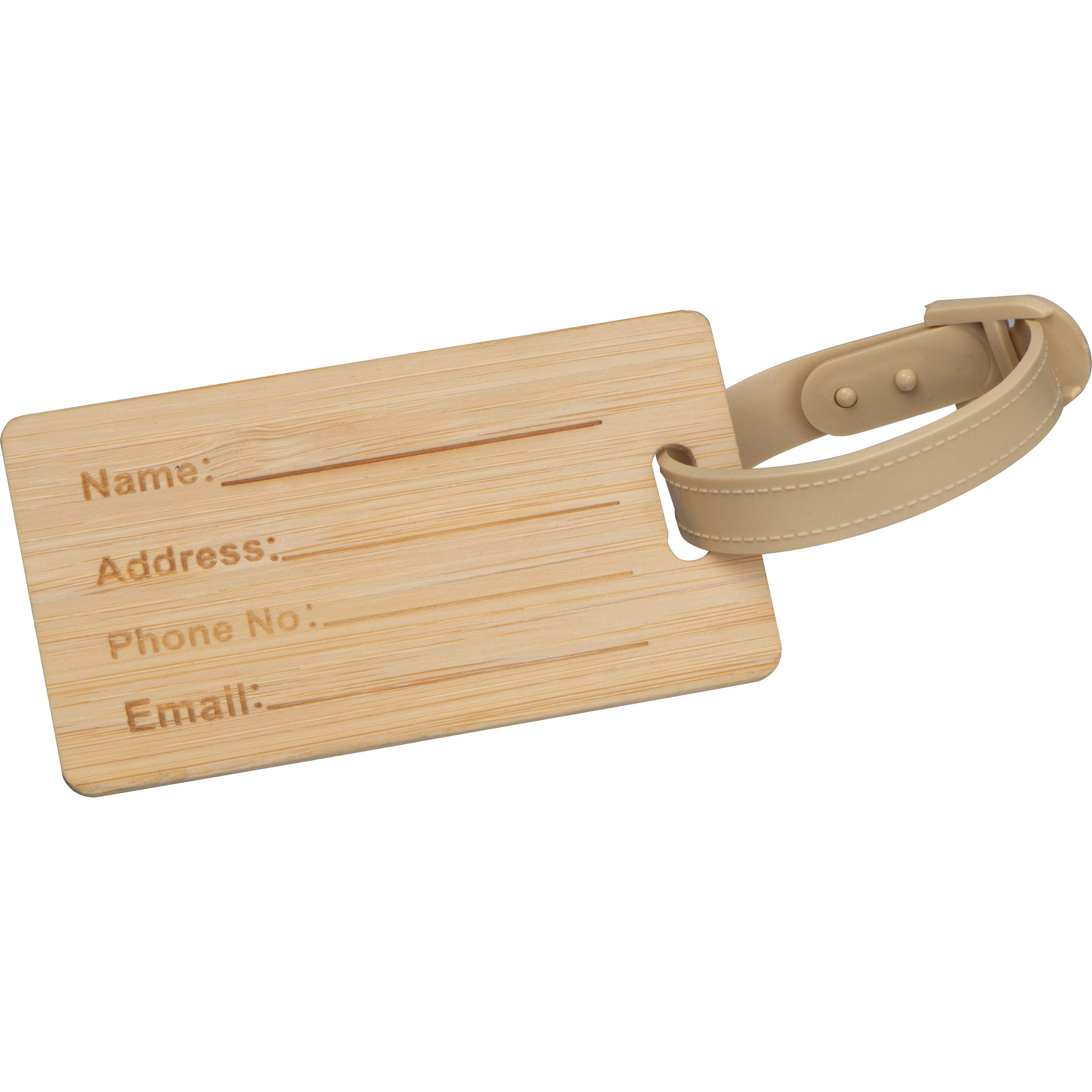 5x Kofferanhänger aus Bambus