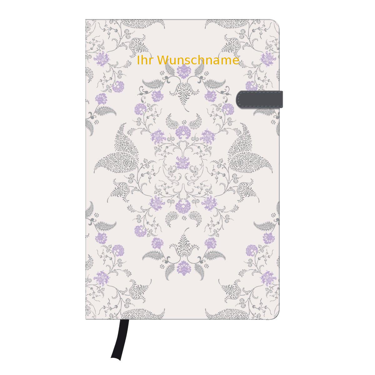 Herlitz Notizbuch mit goldgefärbter Gravur / A5 / 96 Blatt / liniert / "Blumen"