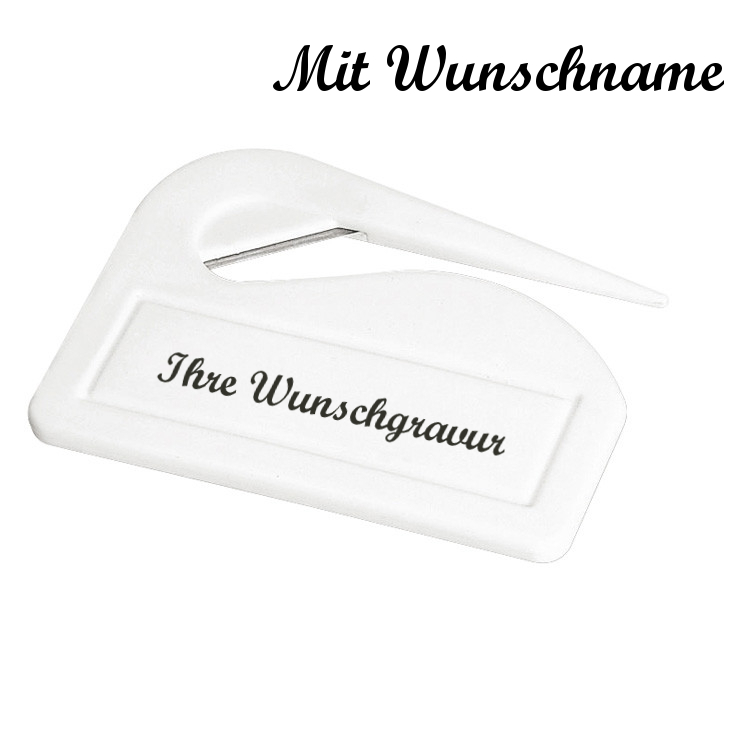 10x Brieföffner mit Metallklinge mit Namensgravur
