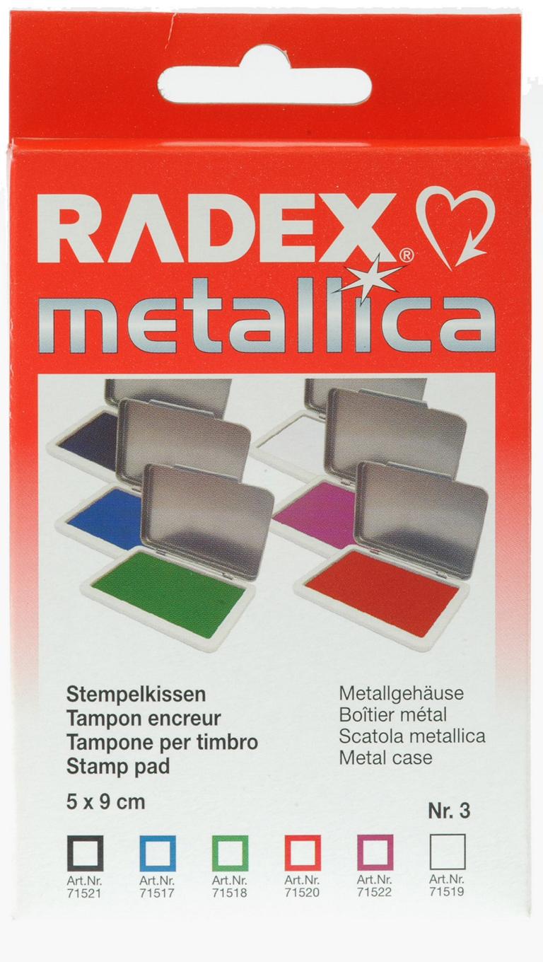Metall Stempelkissen ca 50 X 90 mm rot