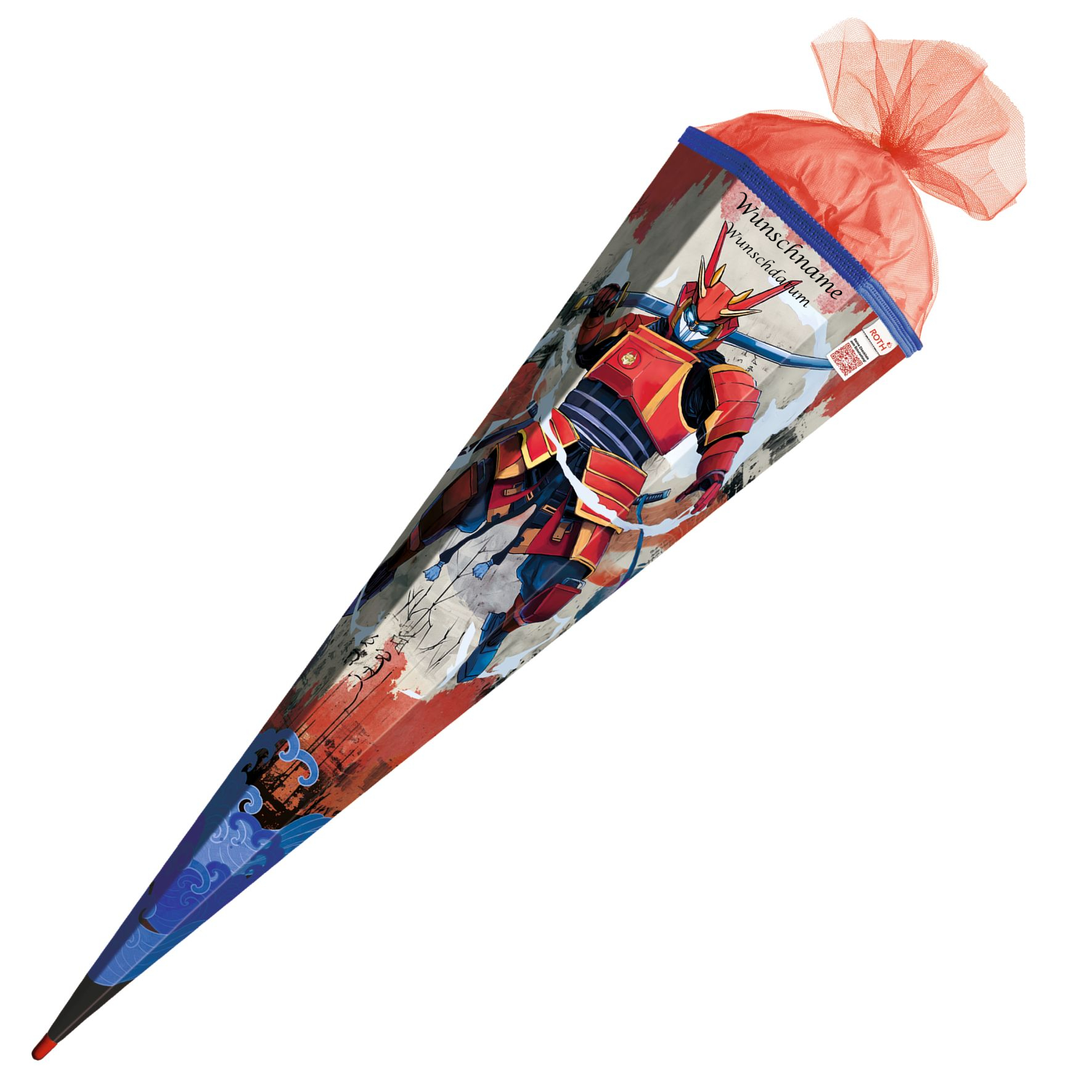 Schultüte mit Gravur / Zuckertüte / 85cm / eckig / "Tech Warrior"