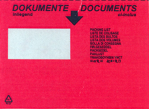 100 Dokumententaschen Lieferscheintaschen DIN C5