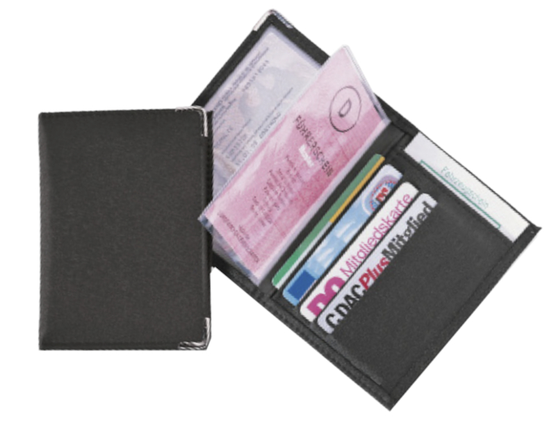 Ausweistasche / KFZ Schein Schutzhülle / Farbe: schwarz