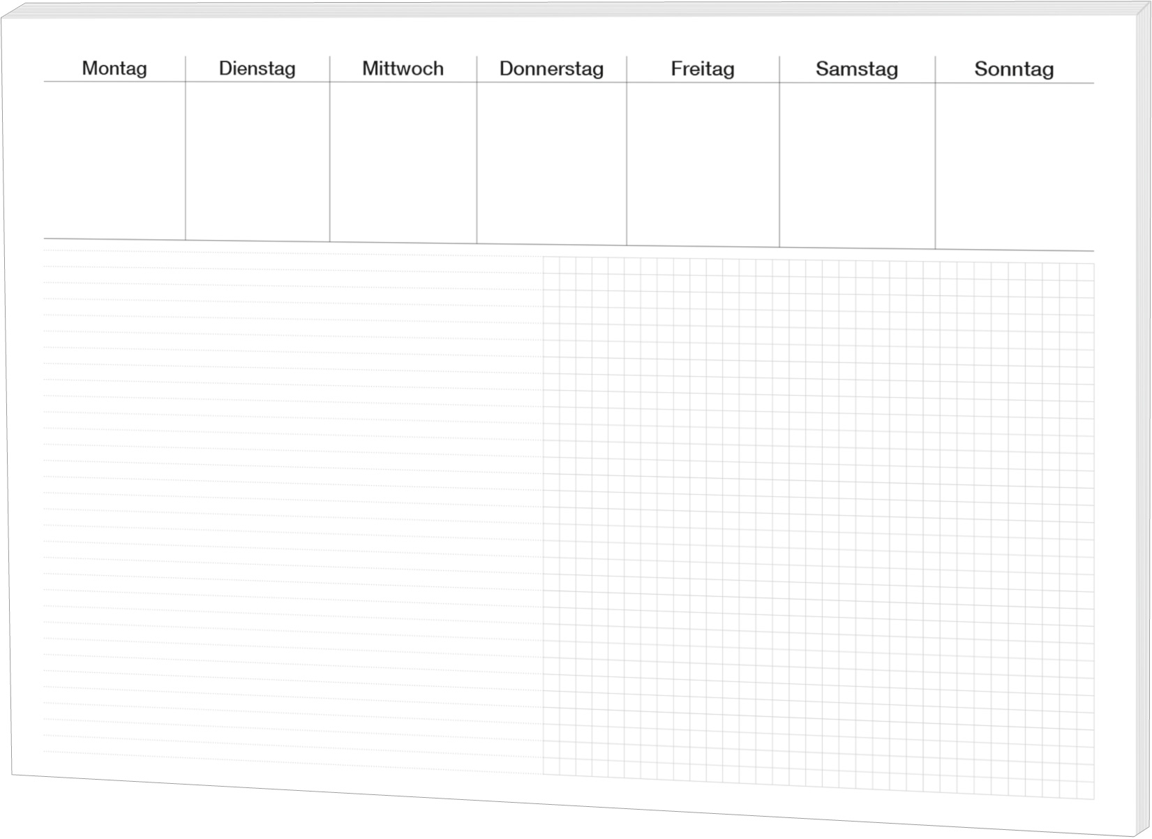 3x Papier Notiz-Schreibtischunterlage / Größe: 48x33cm / 30 Blatt