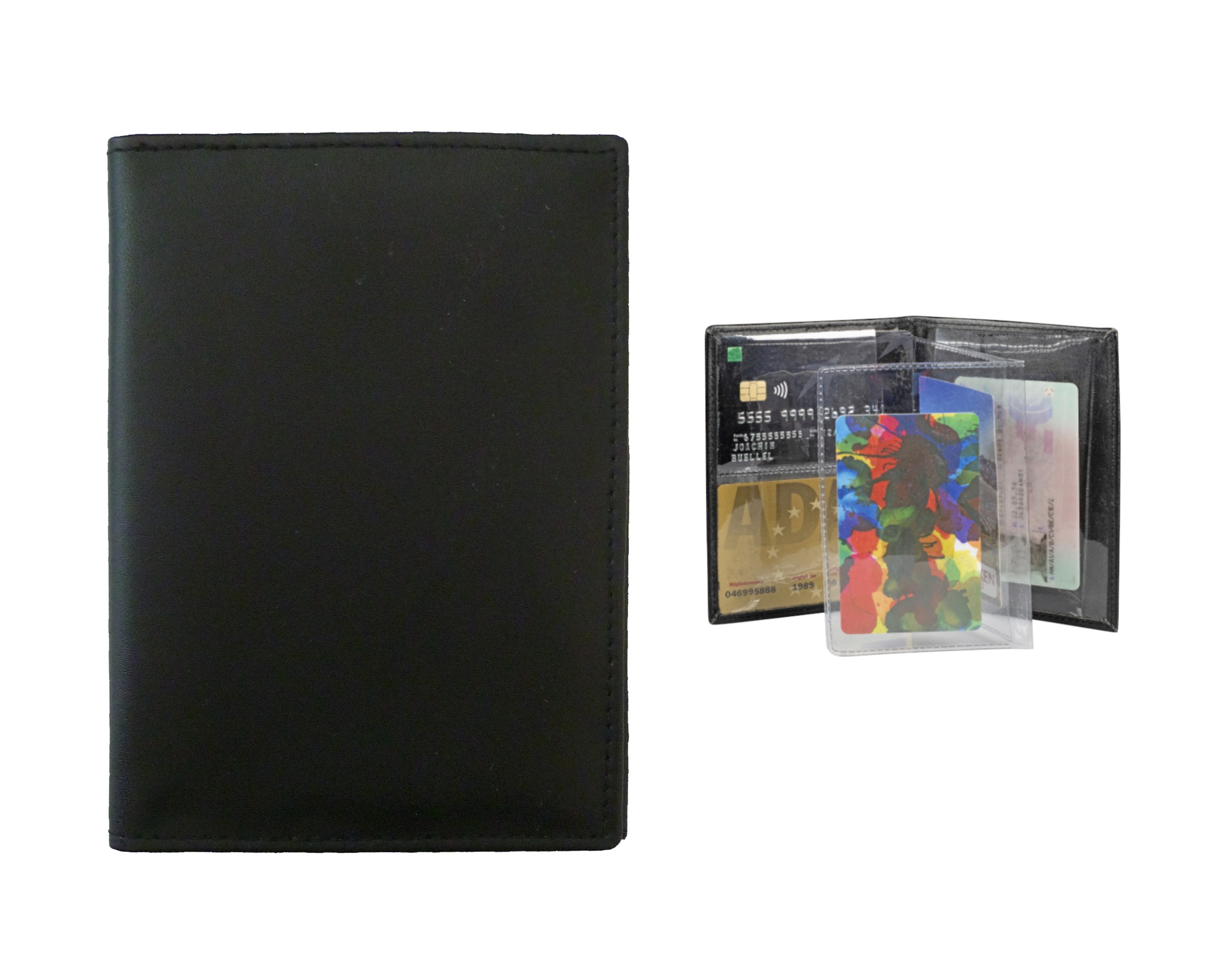 Ausweistasche mit Schwenkfach / Farbe: schwarz