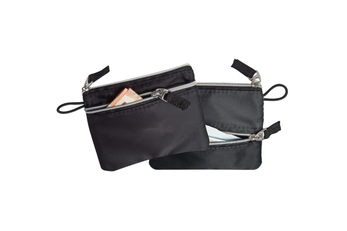 Schlüsseltasche / aus Nylon / mit Kleingeldfach / Farbe: schwarz