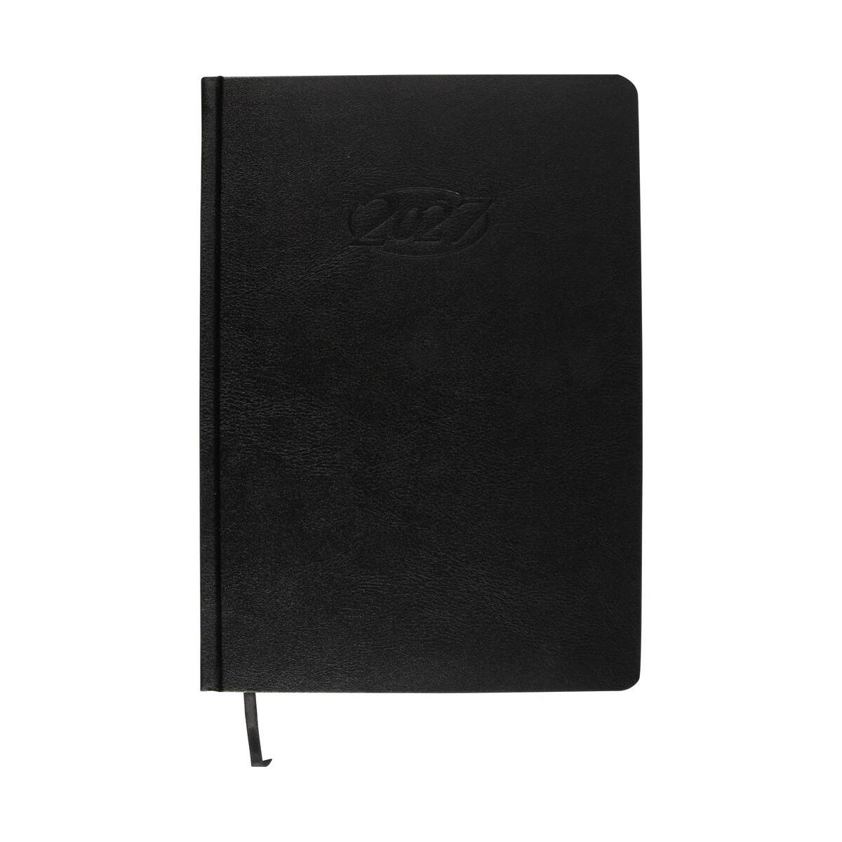 Wochenplaner 2027 / Buchkalender / Größe: 17,2x24cm / Farbe: schwarz