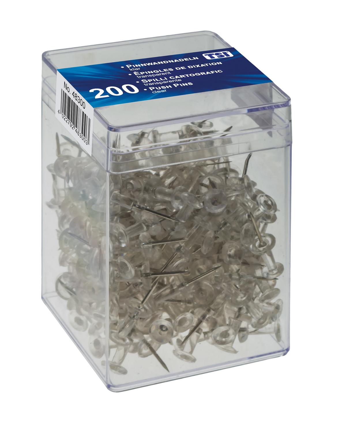 200 Pinnwandnadeln / Farbe: glasklar